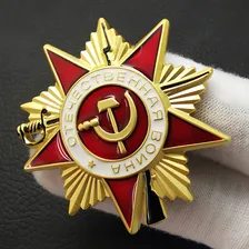 Qlty Medalha da Guerra Patriótica Soviética,medalha de Broche de Lembrança da Segunda Guerra Mundial,insígnia de Medalha Militar,insígnia de Metal,broche de Decoração Militar Soviética Foto mini  2