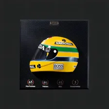 Quadro 3d Decorativo Helmet Capacete F1 50x50 Snn 1988 Foto mini  2