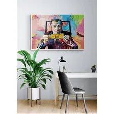 Quadro A3 43x33 Cm-quadro Dolar Colorido Lobo De Wall Street Cor Branco Foto mini 1