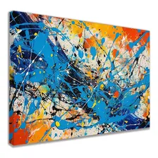 Quadro Abstrato 130x90 Decorativo Sala Quarto Multicor Foto mini 2