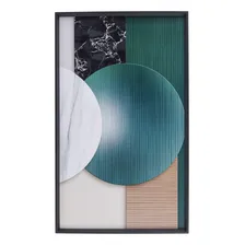 Quadro Abstrato 4 Preto Com Vidro 60x100cm Tropical Foto mini 1