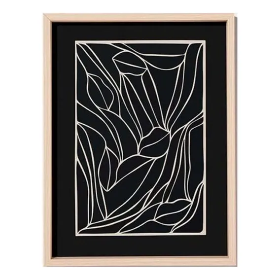 Quadro Abstrato Em Mdf Peça 3 Mart 42x32cm Foto 1