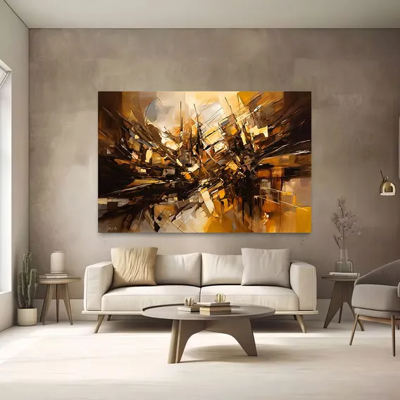 Quadro Abstrato Para Sala Luxo 130x90 Grande Foto 1