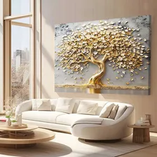 Quadro Arvore Da Vida Prosperidade Luxo Sala 70x130cm Foto mini  2