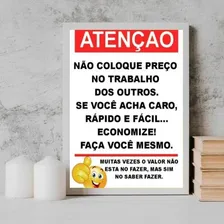 Quadro Aviso Para Clientes Sem Noção 45x34cm - Com Vidro Foto mini 2