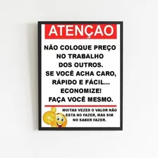 Quadro Aviso Para Clientes Sem Noção 45x34cm - Com Vidro Foto mini 1