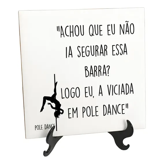 Quadro Azulejo Pole Dance A Viciada Barra Presente Foto 1
