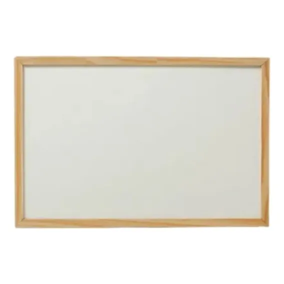 Quadro Branco 50x40 Moldura Em Madeira Foto 1