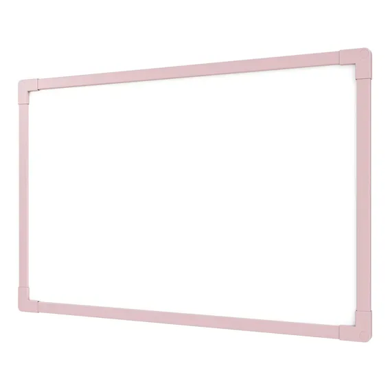 Quadro Branco Moldura Madeira 60x40cm Uv Mdf Soft Rosa Foto 1