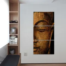 Quadro Buda Para Sala Hall Decorativo 120x60 Mosaico 3 Peças Foto mini 2