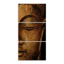 Quadro Buda Para Sala Hall Decorativo 120x60 Mosaico 3 Peças Foto mini 1