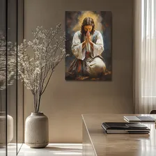 Quadro Canvas 130x90cm Jesus Cristo Sagrado Orando Religioso Foto mini 3