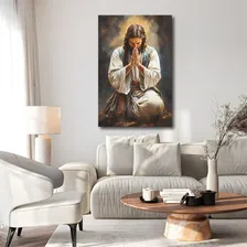 Quadro Canvas 130x90cm Jesus Cristo Sagrado Orando Religioso Foto mini 2