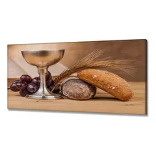 Quadro Ceia Calice Vinho Cozinha Copa Tecido Canvas 130x60 Foto mini 2