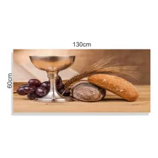 Quadro Ceia Calice Vinho Cozinha Copa Tecido Canvas 130x60 Foto mini 3