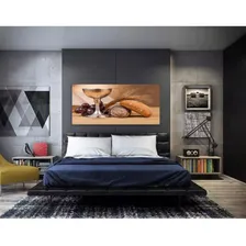 Quadro Ceia Calice Vinho Cozinha Copa Tecido Canvas 130x60 Foto mini 4