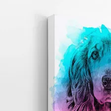 Quadro Cocker Spaniel Inglês Cão Aquarela Canvas 20x30cm Foto mini  3