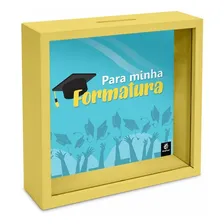 Quadro Cofre Decorativo Para Moedas E Dinheiro Formatura Foto mini 1