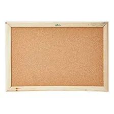 Quadro Cortiça 40x30 Cm Madeira Aviso Foto Mural Recados Cor Marrom-escuro Armação Marrom-claro Foto mini 1