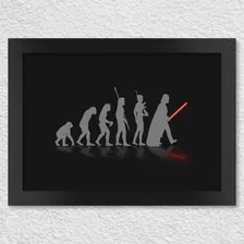 Quadro Darth Vader Star Wars Preto Evolução Geek A4 Foto mini 1