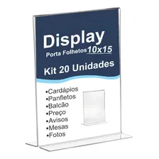 Quadro De Aviso Display Mesa Porta Folha 10x15 - 20 Und Foto mini 1