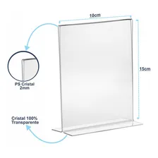 Quadro De Aviso Display Mesa Porta Folha 10x15 - 5 Unds Foto mini 2