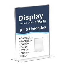 Quadro De Aviso Display Mesa Porta Folha 10x15 - 5 Unds Foto mini 3