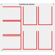 Quadro De Aviso Gestão C/ 7 Displays A4 Acrílico Vermelho Foto  mini 1