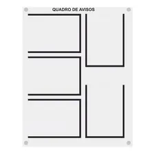 Quadro De Aviso Gestão Com 5 Displays A4 AcrÃlico 3 Preto Foto mini 1