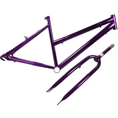 Quadro De Bicicleta Feminino Aro 26 + Garfo Violeta Foto 1