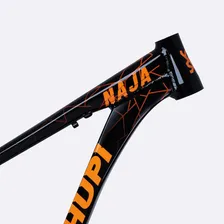 Quadro de bicicleta Hupi Naja preto/laranja - m Foto mini 4