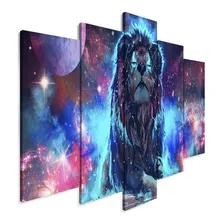 Quadro Decorativo 129x63 Sala Quarto Leão No Universo Foto mini 1