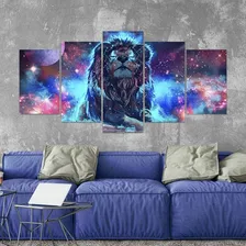 Quadro Decorativo 129x63 Sala Quarto Leão No Universo Foto mini 3