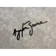 Quadro Decorativo Ayrton Senna Assinatura Mdf 6mm Preto Foto mini 4