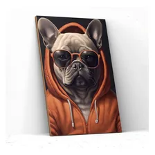 Quadro Decorativo Bulldog Jaqueta Cachorro Óculos Escuro Foto mini 2