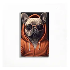 Quadro Decorativo Bulldog Jaqueta Cachorro Óculos Escuro Foto mini 1