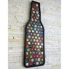 Quadro Decorativo Co2beer Quadro Quadro Decorativo De Porta Tampinhas Garrafa Decorato - 64un - Madeira Foto mini  2