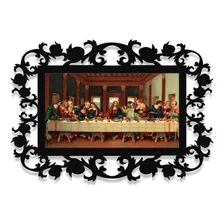 Quadro Decorativo Decoraset Quadro Quadro Santa Ceia Em Madeira 40x30cm Adesivado Em Mdf De 0.3m X 0.4m - Outro Foto  mini 1