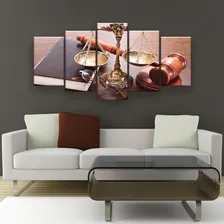 Quadro Decorativo Direito Advocacia 129x61cm 5 Peças Foto mini 3