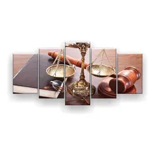 Quadro Decorativo Direito Advocacia 129x61cm 5 Peças Foto mini 1