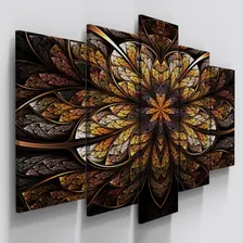 Quadro Decorativo Flor Fractal Digital Vitral Modernidade Foto mini 1