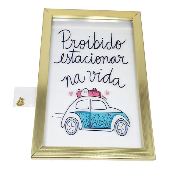 Quadro Decorativo Frase Motivacional Sala Quarto 19x29cm Foto 1