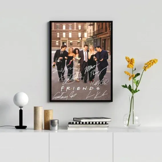 Quadro Decorativo Friends Assinaturas 45x34cm - Com Vidro Foto 1