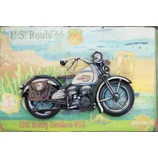 Quadro Decorativo Harley Davidson 3d Motorcycle 45x30cm - Ún Cor Único Foto mini 2