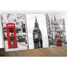 Quadro Decorativo Londres Mosaico 3 Peças Foto mini  3