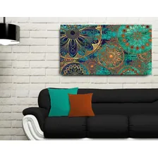 Quadro Decorativo Mandala Azul 70x100 Cor Azul-turquesa Cor Da Armação N/a Foto mini  2