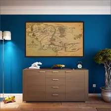 Quadro Decorativo Mapa Senhor Dos Anéis Middle Earth 02 Foto  mini 1