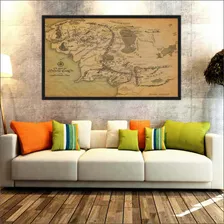 Quadro Decorativo Mapa Senhor Dos Anéis Middle Earth 02 Foto mini  3