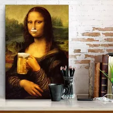 Quadro Decorativo Monaliza Bebendo Cerveja Foto mini 2