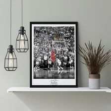 Quadro Decorativo Nba Michael Jordan Chicago Bulls C/ Moldura E Vidro A3 Foto mini 3